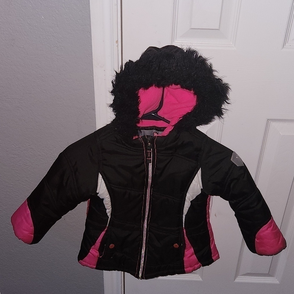 Protection System Weather Coat - Size  (5) Pink and Black with hood